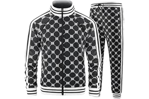 Aeeleire Track Suits for Men Set Plaid Tracksuit Mens Sweatsuits 2 Piece Sport Jogger Sweat Suits Clothes Jogging Outfits