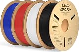ELEGOO Rapid PLA Plus Filament 1.75mm Bundle 4KG Black White Blue Red