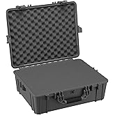 Condition 1 25" Large Waterproof Hard Case Model 839 with Foam, Portable Protective Storage Box for Travel, Hunting, Military, Tactical, Made in USA, 24.50"x 19.46"x8.41" Gun Metal Gray