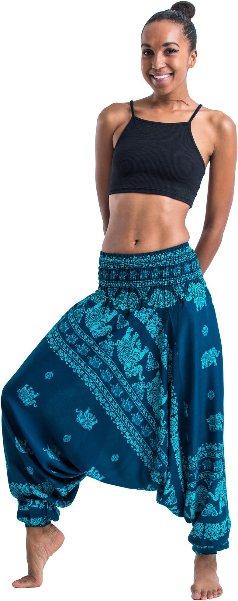 HAREM PANTS Women's & Men's 2-in-1 Convertible Jumpsuit Elephant Raja