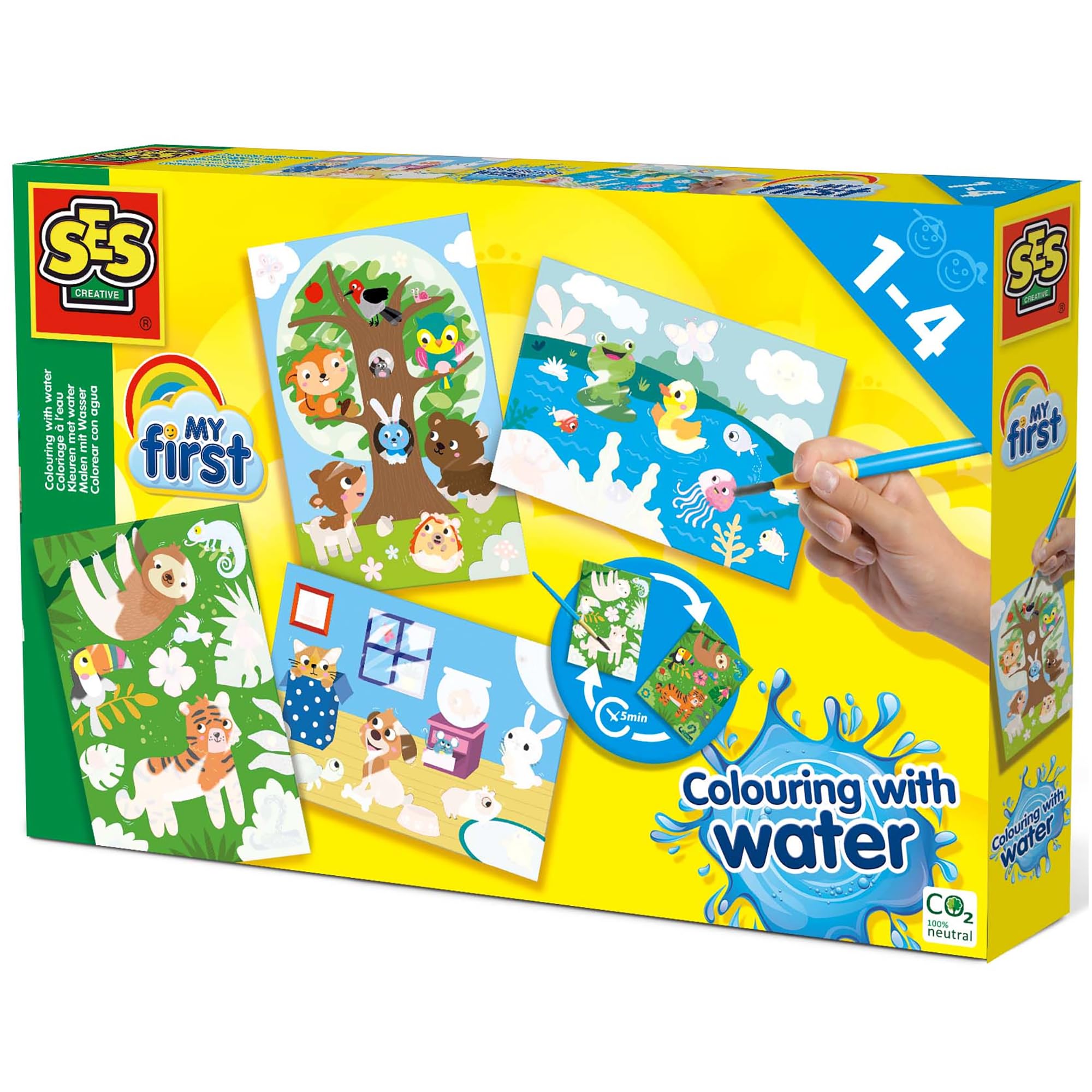 SES Creative 14456 Colouring with Water - Hidden Animals — image 1
