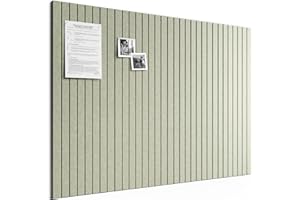 Large Cork Board Alternative - Slat Wall Paneling, Felt Bulletin Board Tiles for Office Decor, Push pin Board Office Wall Org