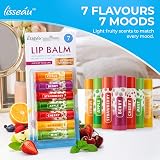 SOL 7pk Womens Lip Balm Set with Beeswax & Vitamin E, Fruit Flavors view 4