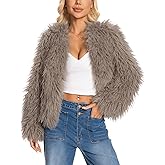 Nitzana 2026 Winter Coats for Women Trendy Faux Fur Coat Fall Fuzzy Jackets Open Front Fluffy Jacket Dressy Casual Outerwear