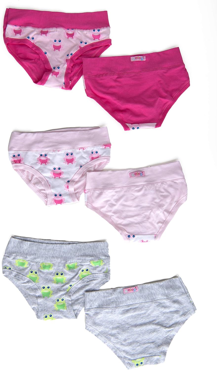 Ellepi Ellepi Slip für Mädchen, 6erPack, Unterwäsche für Mädchen, 2345678910111213