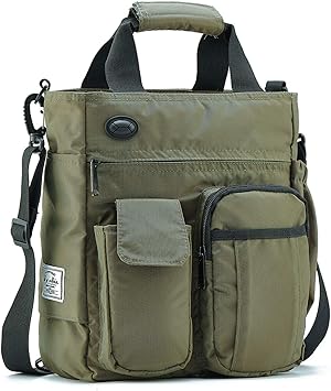 olive green nylon crossbody bag