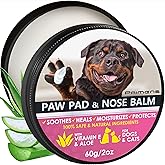 Natural Dog Paw Balm, Dog Paw Protection for Hot Pavement, Dog Paw Wax for Dry Paws & Nose, Canine Paw Moisturizer for Cracke