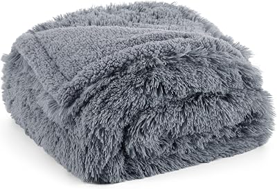 Bedsure Waterproof Dog Blanket Medium 80x100cm Grey - Calming Fleece Pet Throw