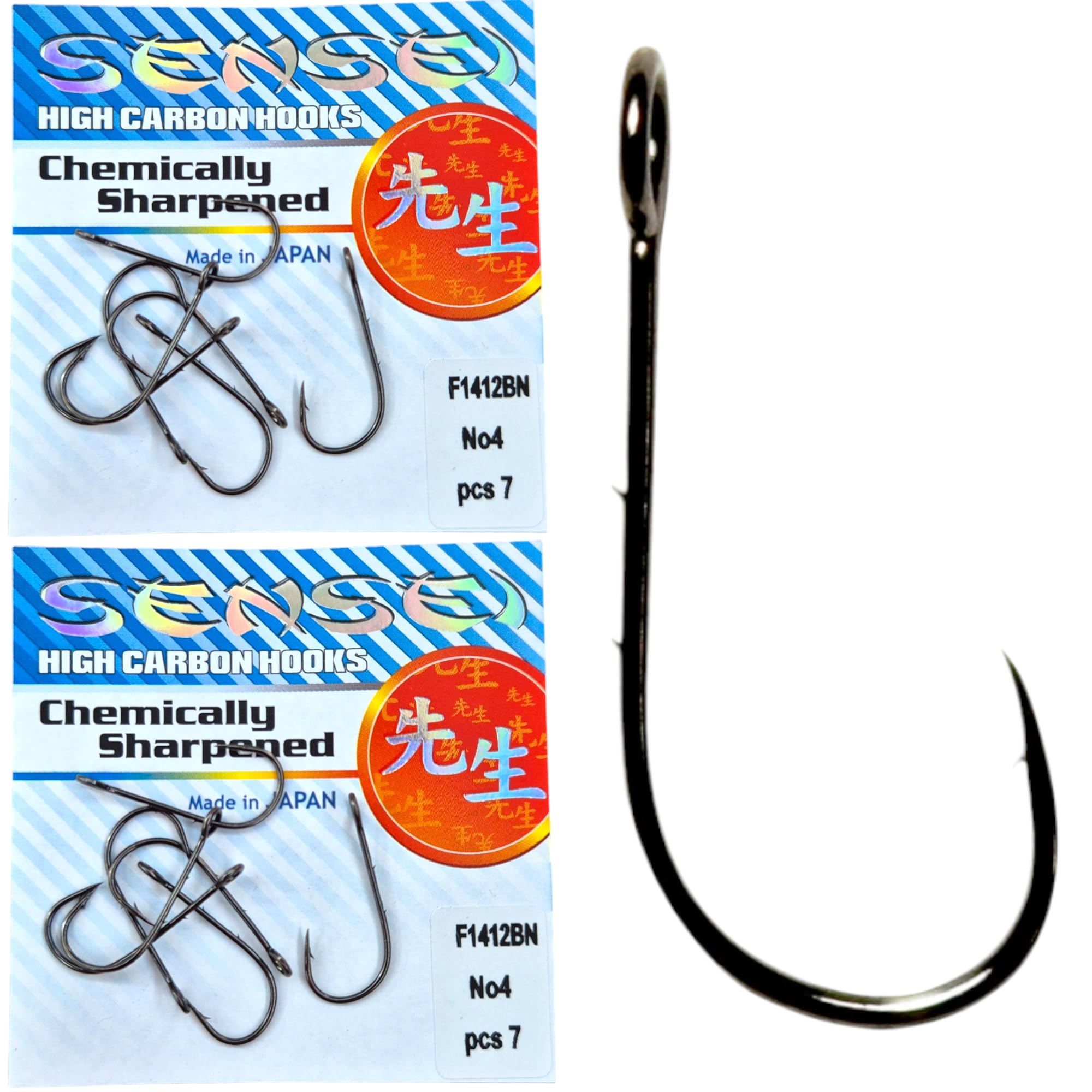 PRO FILSTAR 14 Piece Fishing Hook Set N4 - Double Barbed Hooks with Ring - Method Feeder - Carp Fishing Hooks - Carp Fishing Accessories - Pop Up Boilies Carp Hooks - Carp Fishing Hooks - Carp Rigs