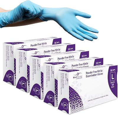 Farla Medical MediHands Nitrile Gloves Large Blue Powder Free 500 Pack