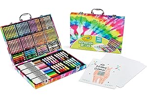 Crayola Inspiration Art Case Coloring Set - Tie-Dye (140ct), Art Supplies Set For Kids, Travel Drawing Kit, Holiday & Christmas Gift for Girls & Boys, Ages 5+ [Amazon Exclusive]