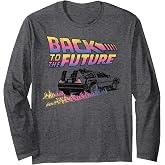 Back To The Future DeLorean Flames Long Sleeve T-Shirt