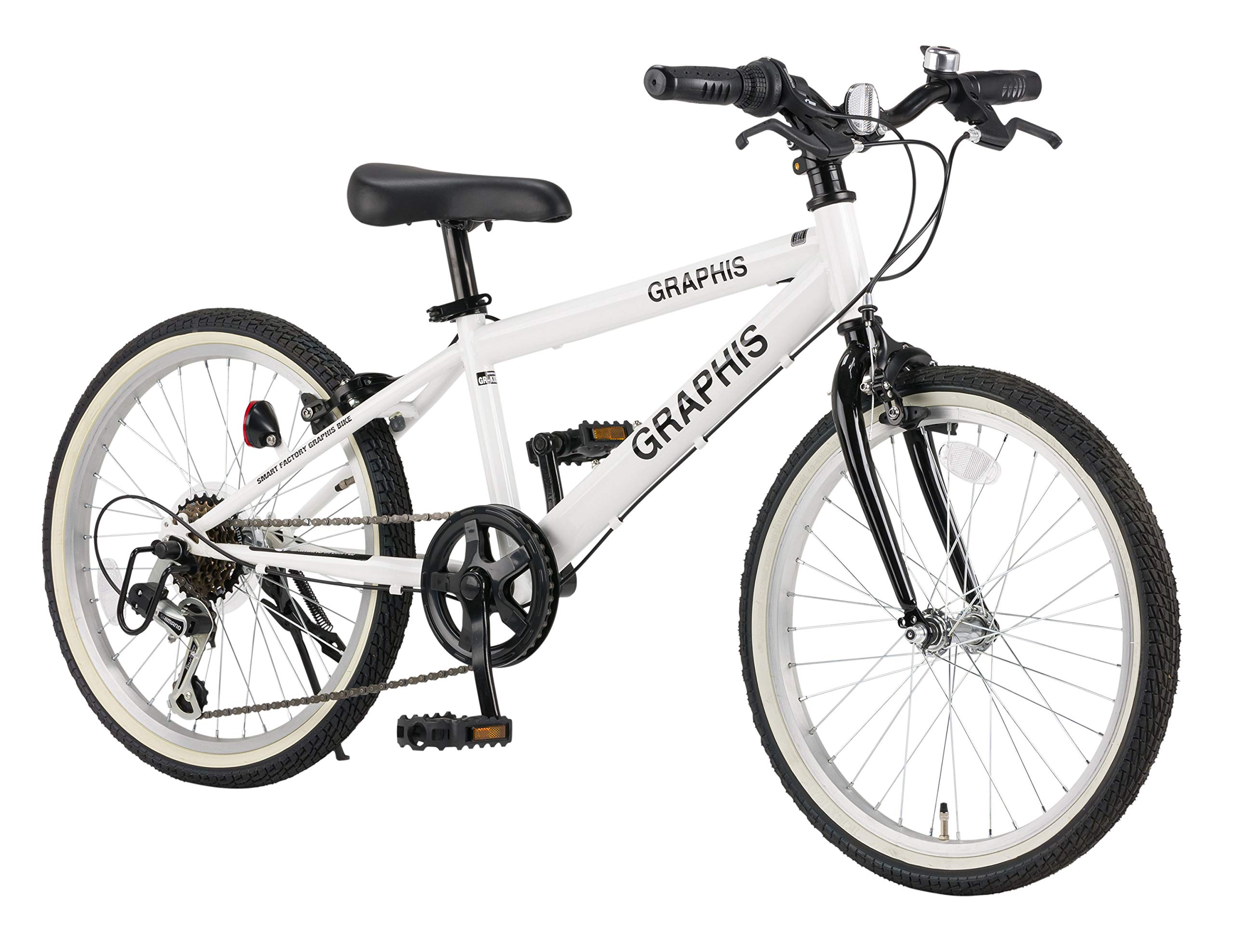 GRAPHIS(グラフィス) 子供用自転車 クロスバイク 24インチ 6段変速 スキュワー式 ジュニアサイクル キッズサイクル GR-001KIDS24 ホワイト商品画像