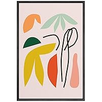 SIGNWIN Framed Canvas Wall Art Boho Decor Illustration Canvas Prints Home Artwork Decoration for Living Room,Bedroom - 16x24 inches