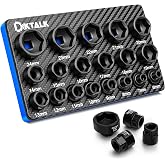 19-Piece 3/8" Drive Metric Stubby Impact Socket Set, 6mm-24mm, Cr-Mo Steel | Low Profile Design Impact Sockets for Tight Spaces