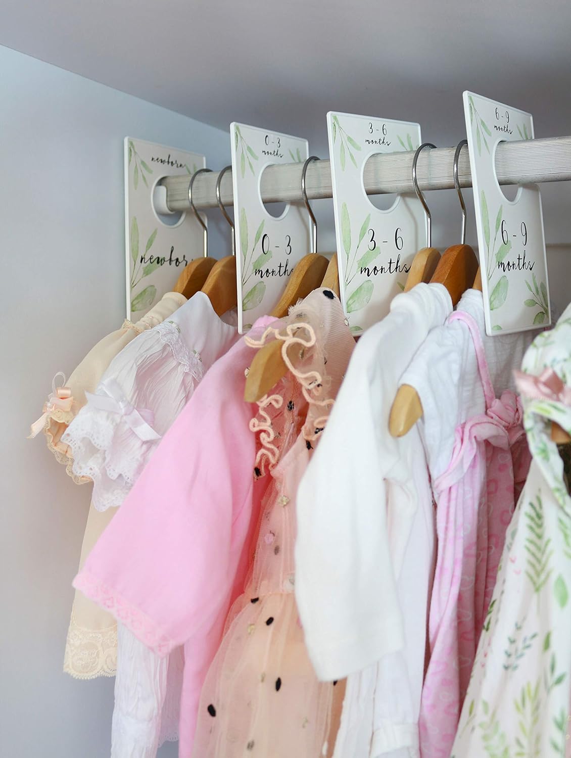 plastic clothing rack dividers on Amazon Com Mumsy Goose Nursery Closet Dividers Greenery Baby Clothes Dividers Botanical Closet Organizers Baby