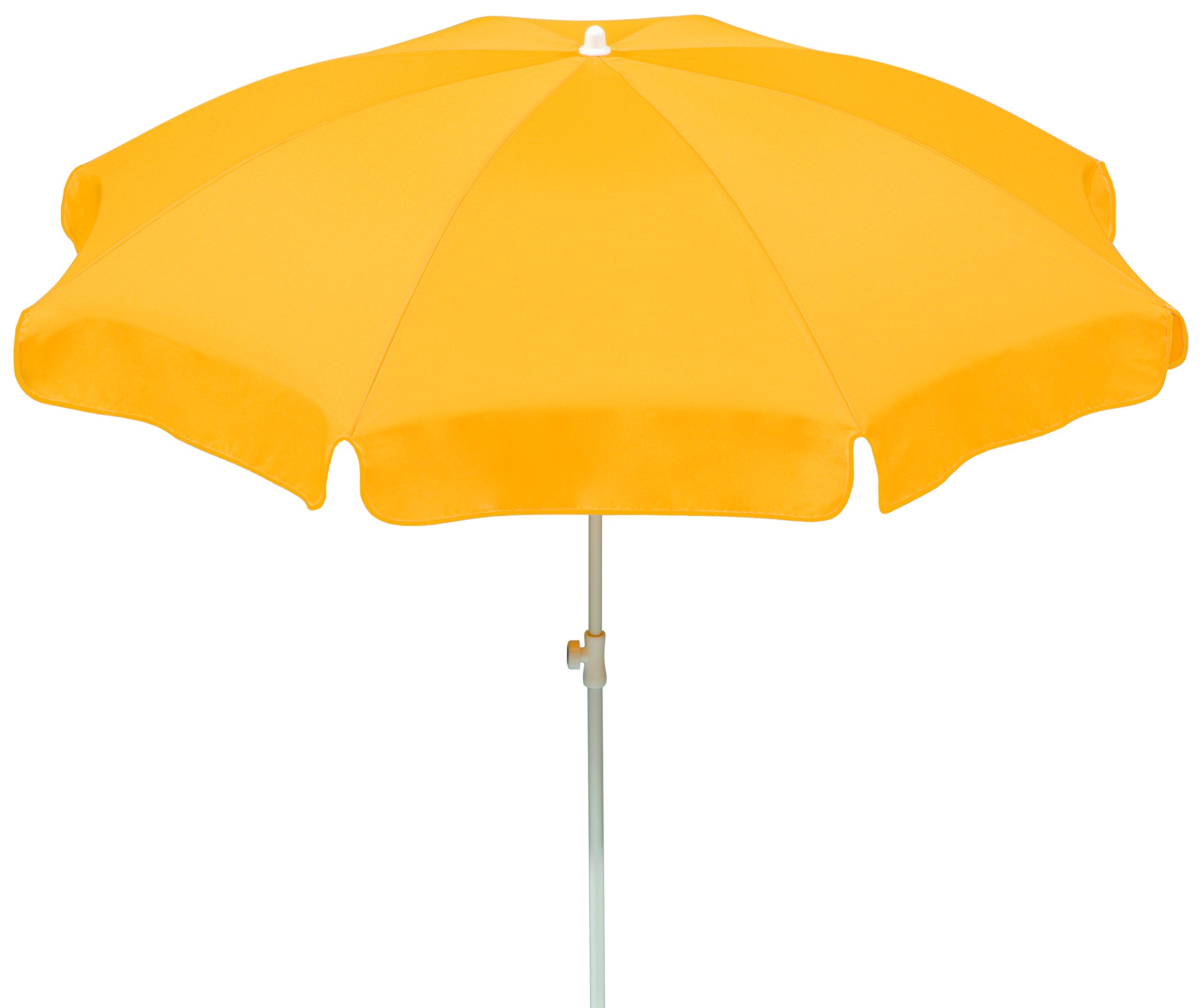 Schneider 680-04 Umbrella Ibiza approx 200 cm Ø, 8-Part, Round, Gold Yellow, 200 x 200 x 215 cm