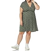 Amazon Essentials Women's Surplice Dress (Available in Plus Size)