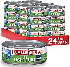 Bumble Bee Chunk Light Tuna In Water, 5 oz Cans (Pack of 24) - Wild Caught Skipjack Tuna - 23g Protein Per Serving - MSC Cert