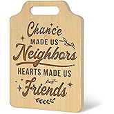 Inspirational Table Cutting Board, 8.3x12.2 Inch Kitchen Personalized Bamboo Chopping Board, Housewarming Present for New Neighbors, Best Thank You Welcome Gifts Decoration-A08