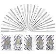 Performore 50 Pack of Sewing Machine Needles, 5 Assorted Sizes (HA 65/9, 75/11, 90/14, 100/16, 110/18) 10pcs of Each, Universal Regular Point Needles, Perfect for Embroidery, Cloth Repair, DIY