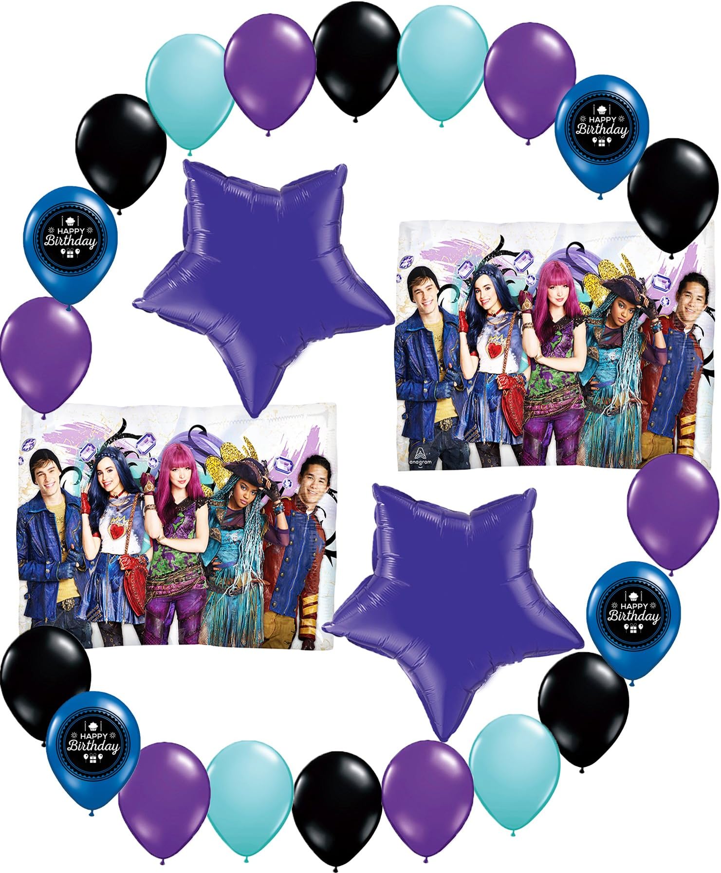 Descendants 2 Birthday Party Balloon Decoration Bundle