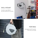 DURHAND Retractable Air Hose Reel 10m Wall Mount 3/8" BSP 4.5mm Grey view 5