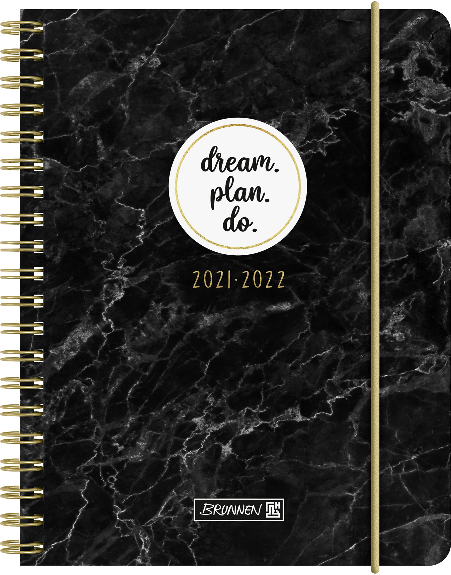 "BRUNNEN 1071755022 Tageskalender/Schülerkalender 2021/2022 ""Marble"""