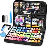 SUTQIGUI Sewing Kit for Adults with Heavy Duty Fabric Scissors, 241 Pcs Newly Upgraded Hand Travel Sewing Kit Professional Needle and Thread Kit, Portable Sewing Supplies for Travel Home Beginners
