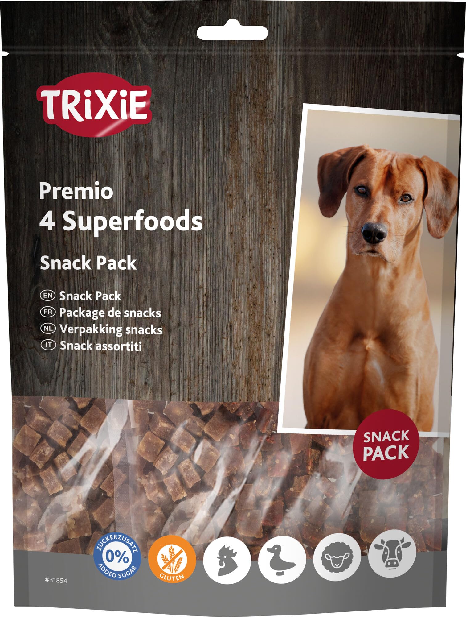 TRIXIE Premio 4 Superfoods, Chicken/Duck/Beef/Lamb, 4 x 10 G, 0.45 kg