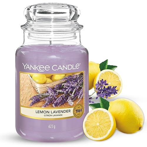 Yankee Candle Scented Candle | Lemon Lavender Large Jar | Long Burning Candles: up to 150 Hours | Perfect Mothers Day and Easter Gifts for Women