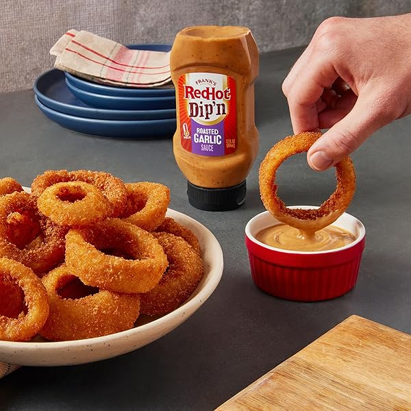 FRANK’S REDHOT DIP’N ROASTED GARLIC SAUCE, 12 FL OZ