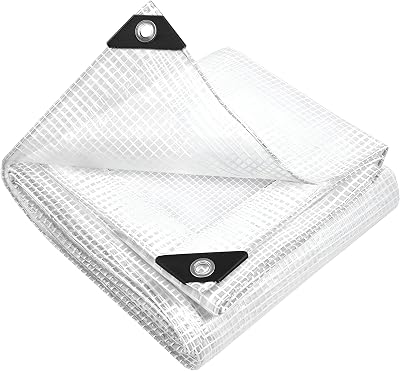 SolaDirect 10m x 12m Clear Tarpaulin Heavy-Duty 100GSM UV Waterproof