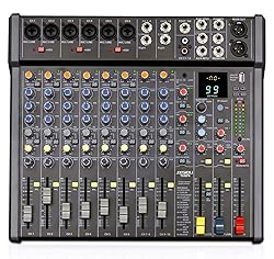 JXSOU Audio Mixer, 14-Channel DJ Mixer Bluetooth
