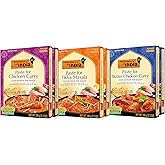 Kitchens of India Curry Paste Combo - Butter Chicken, Tikka Masala & Chicken Curry Paste, Gluten-Free, Easy-to-Use, Authentic