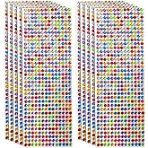 ccHuDE 5040 Pcs 6mm Bling Rhinestone Jewels Colorful Gem Stickers Small Stick on Gems Self Adhesive Acrylic Gems Decorative Diamond Stickers Rhinestone Embellishment Stickers