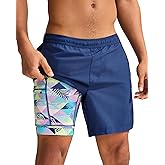 maamgic Gym Shorts for Men 7 inch Inseam with Liner Stretch 2 in 1 Workout Shorts Men Quick Dry Athletic Running Shorts