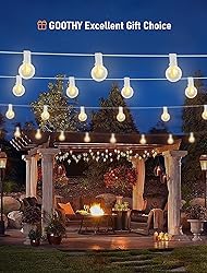 25Ft LED Outdoor String Lights Christmas, G40 Globe