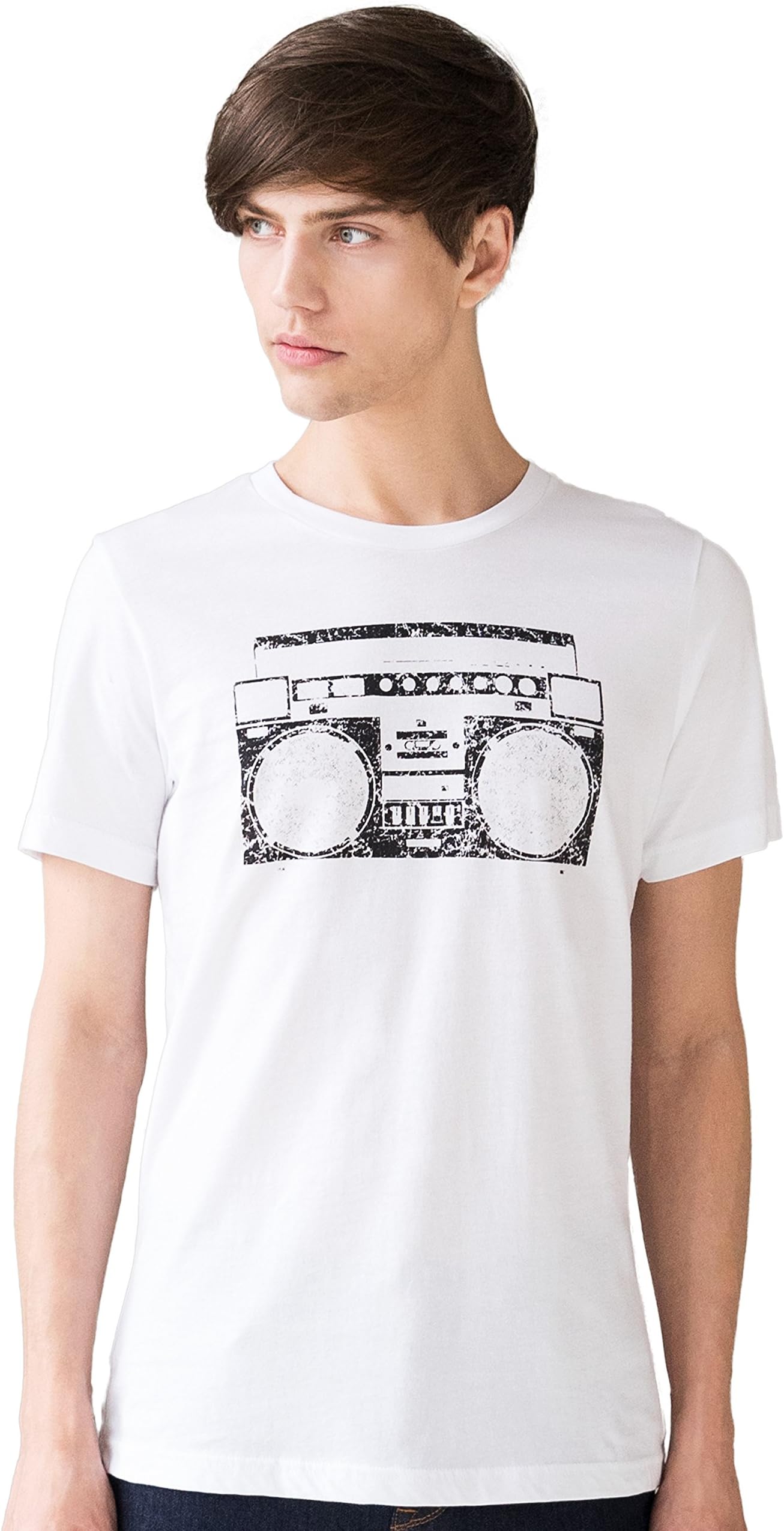 Retro Ghettoblaster T Shirt - Boombox Old School Hip Hop Rap Skater Men’s Women’s Graphic Printed Tee Top