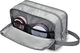 WANDF Toiletry Bag Water-Resistant Nylon Travel Wash Bag A-Grey view 3