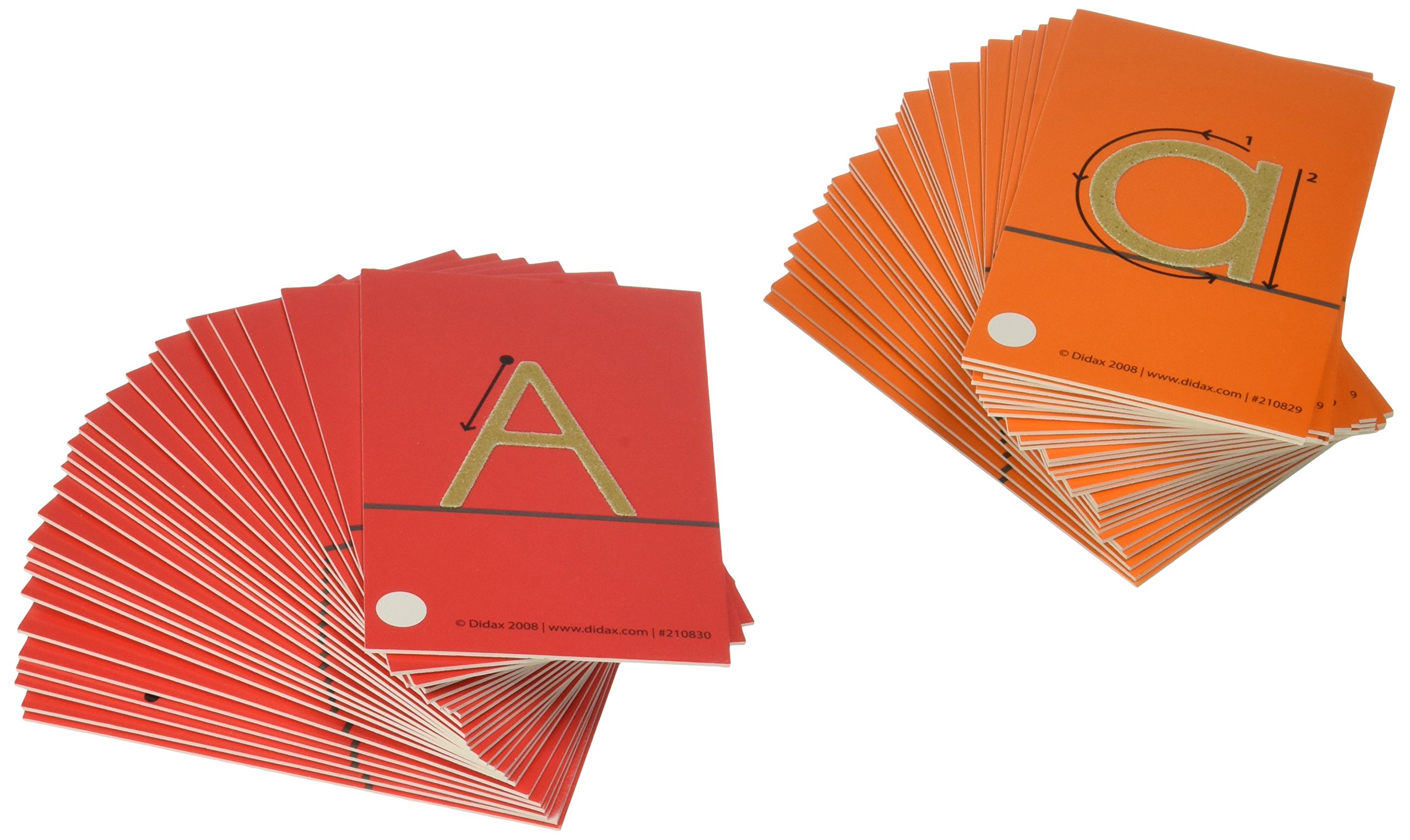 Didax Sandpaper Letters Boxed Set - 54 Tactile Alphabet Cards for Grades Pre-K to 1st - Uppercase & Lowercase Letter Resources for Learning