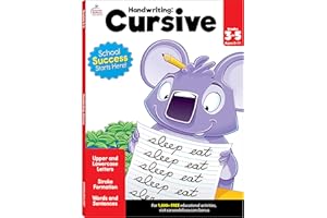 Carson Dellosa Grades 2-5 Cursive Handwriting Workbook, Writing Book With Sight Words, Sentences, and Letter Tracing Activities, Classroom or Homeschool Curriculum