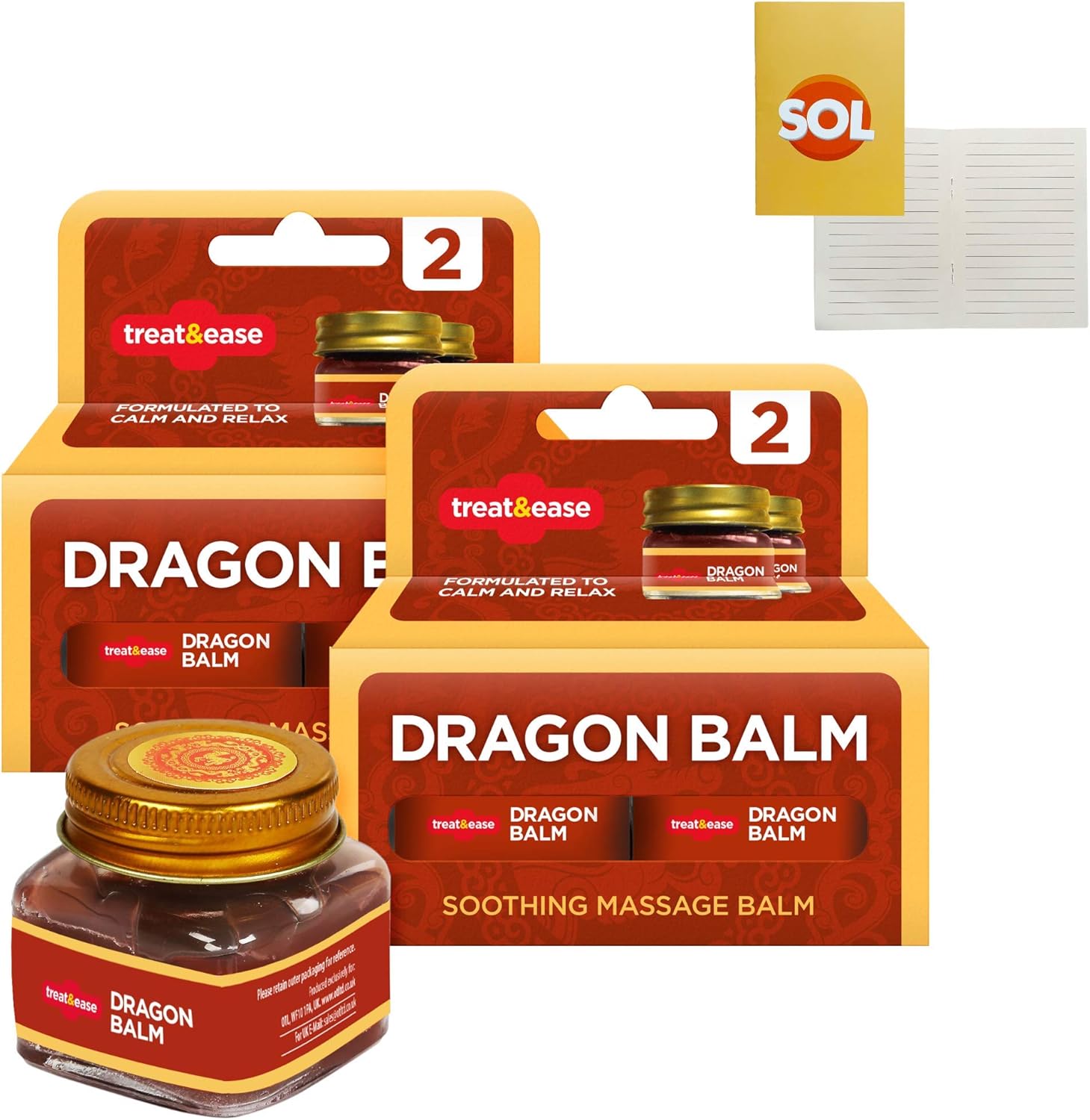 4pk Dragon Balm Soothing Massage Helps Pain Relief Massage Cream