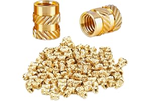 NICECRAFT 150 Pcs M3 Heat Set Inserts Threaded Insert 3D Printing Knurled Brass Nuts Female Thread Embedment Nut Kit for 3D Printing Project Laptop Plastic Shells Automotive Machines (M3*4.6x5.7mm)