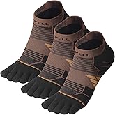 VWELL Toe Socks for Men and Women COOLMAX Five Finger Socks Athletic Running socks Sport Ankle Toe socks (3Pairs)