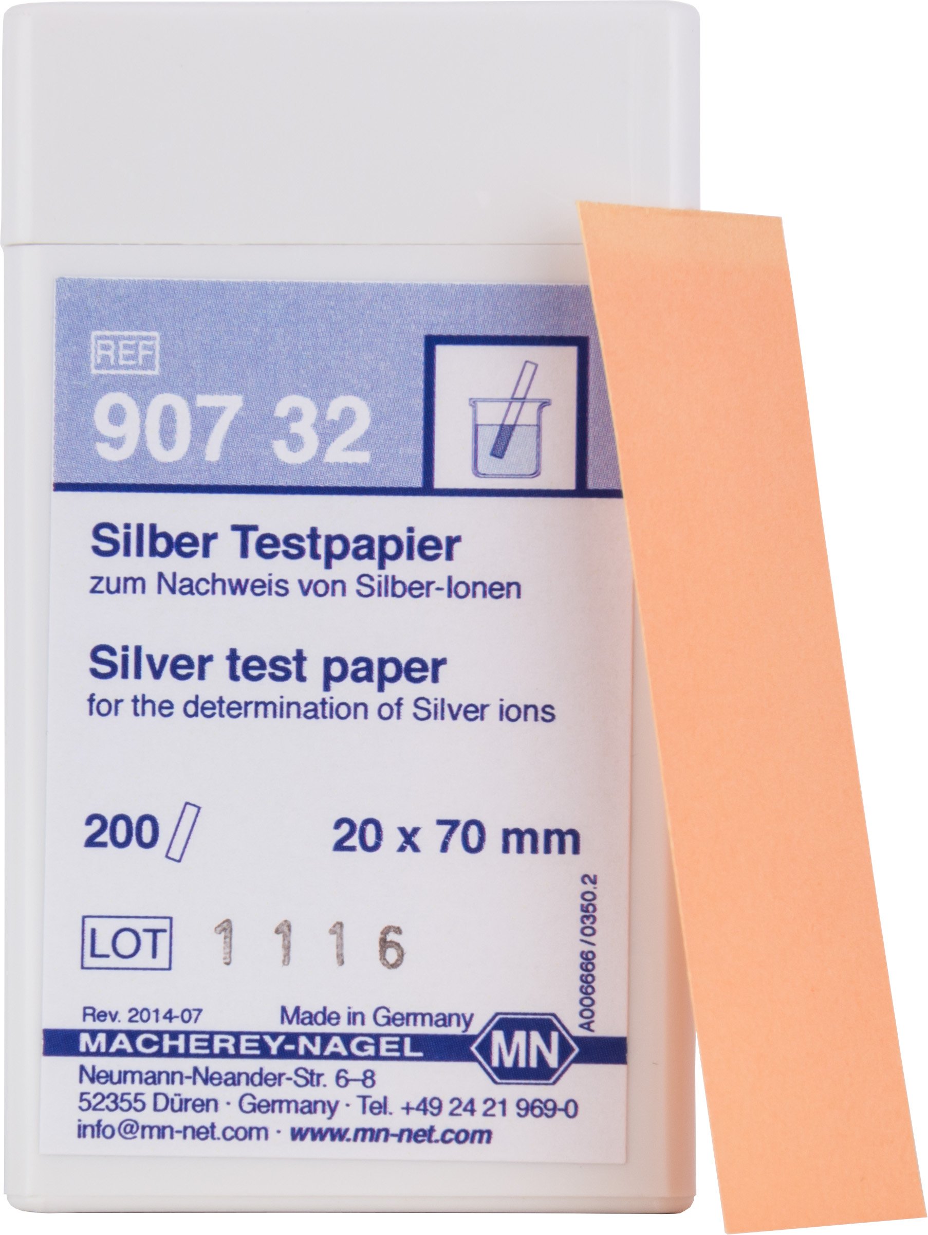 Camlab 1138868 SILVER Test Paper, 20 mm x 70 mm (Pack of 200)