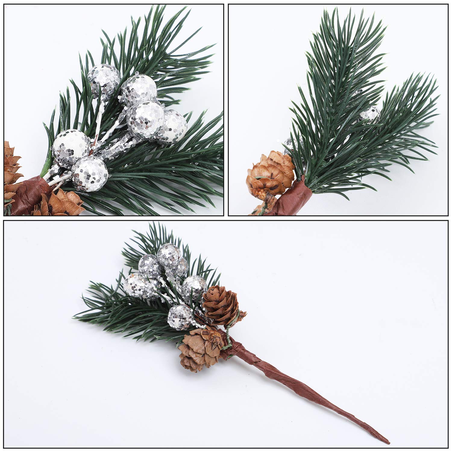 Cooraby 12 Pieces White Christmas Berry Stems Pine Artificial Pine Cones Branch White Holly Spray For Winter Decoration Christmas Crafts Party Diy Crafts Craft Supplies Arts Crafts Sewing Brilliantpala Org