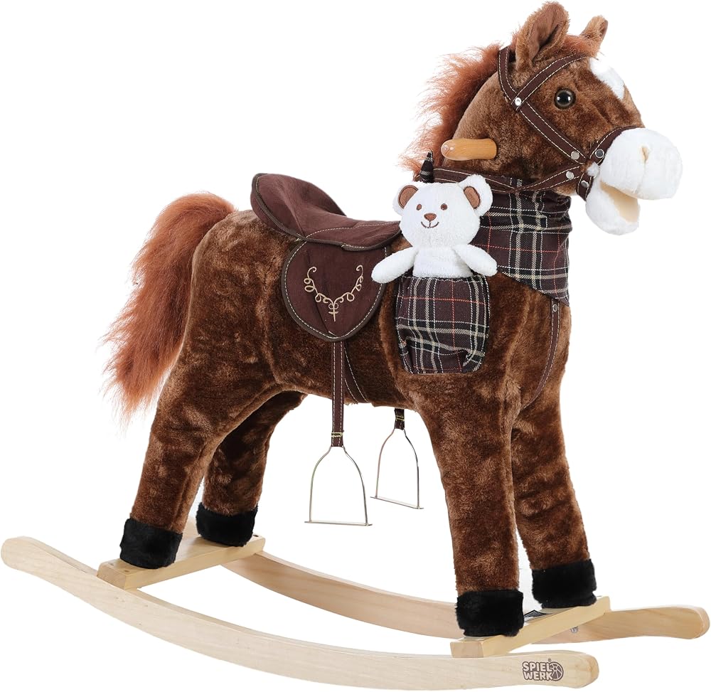 Deuba Spielwerk Rocking Horse Chair Musical Sensory Toys Toddler Balance