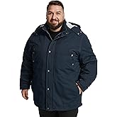 Soularge Men's Big and Tall Military Winter Warm Sherpa Lined Parka Jacket with Hood