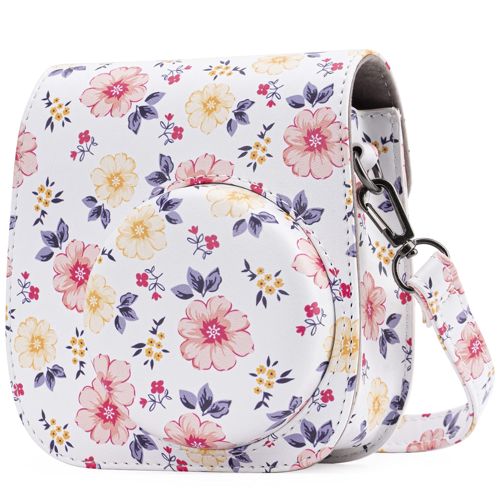 Frankmate Protective Case Compatible with Fujifilm Instax Mini 12 11 9 8 Instant Camera with Pocket and Strap